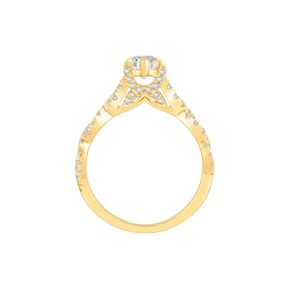 Marquise Center Diamond Engagement Ring in 18K Yellow Gold (1-1/2 ct. tw.) – Image 2 of 4