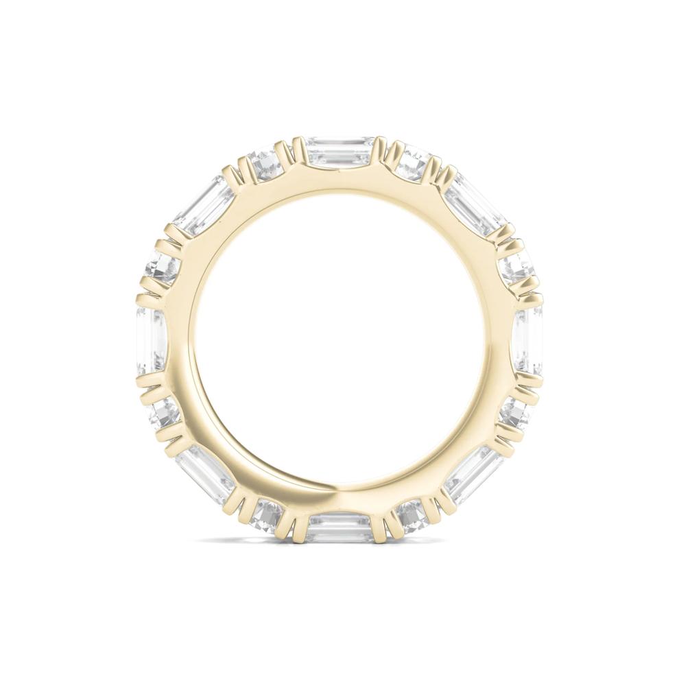 Round and Emerald-Cut Diamond Eternity Band in 14k Yellow Gold (5 ct. tw.) – Image 2 of 3