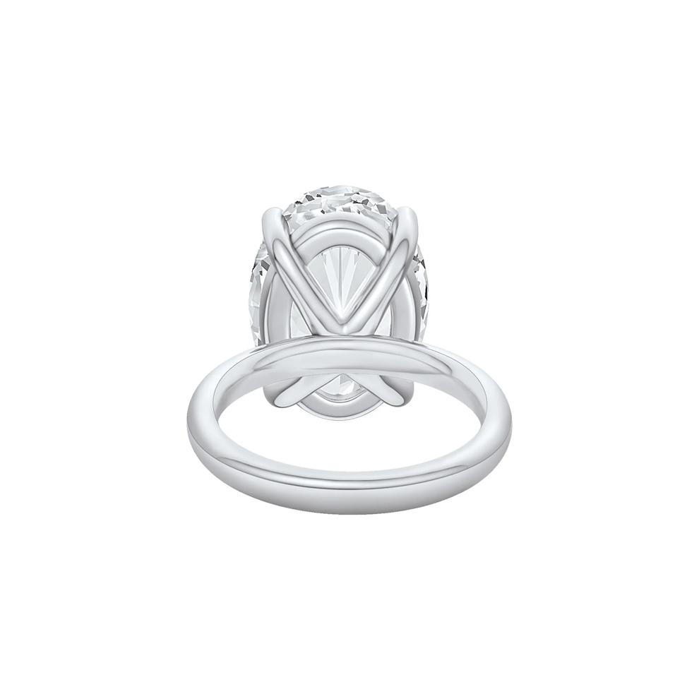 Lab Grown Diamond Oval Solitaire Ring in 14K White Gold (9 ct.) – Image 4 of 4