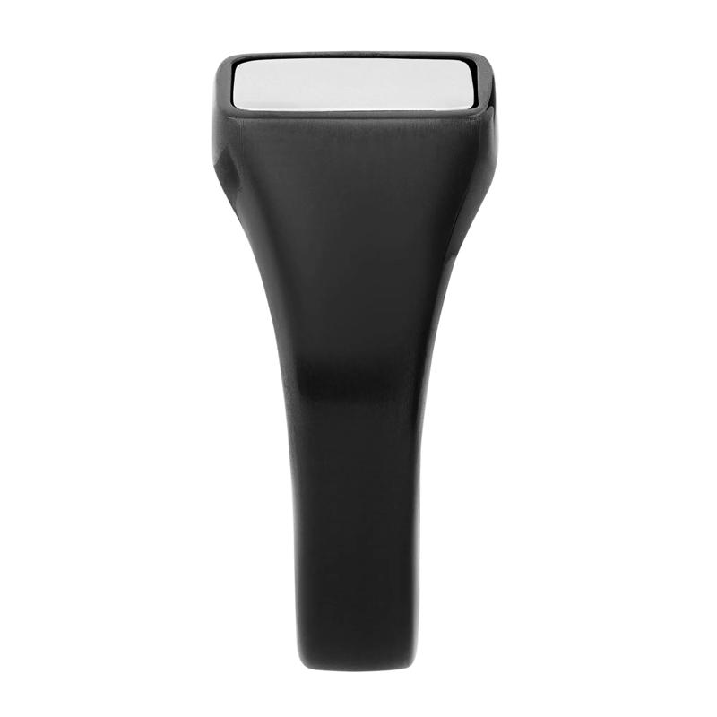 Rectangular Signet Ring with Cobalt Chrome Inlay in Zirconium – Image 3 of 3