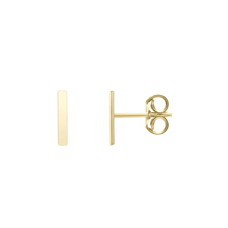 Initial Stud Earrings Letter &ldquo;I&rdquo; in 14K Yellow Gold – Image 1 of 1