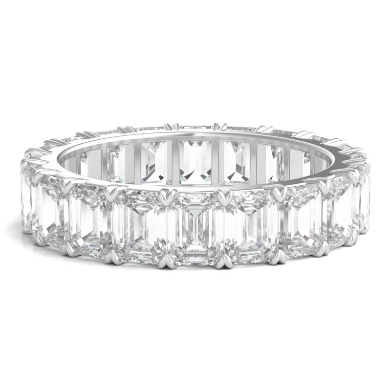 Emerald-Cut Diamond Wedding Band with Eternity Setting in Platinum &#40;5 ct. tw.&#41; – Image 1 of 3