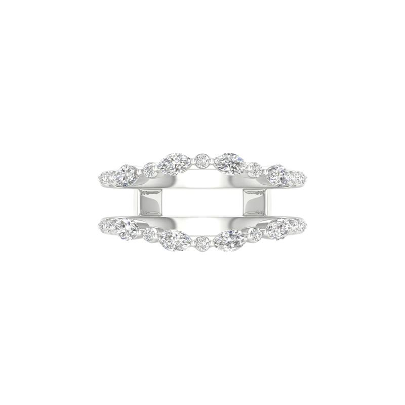 Round and Marquise Contour Ring Insert in 14K White Gold (1/2 ct. tw.) – Image 1 of 4