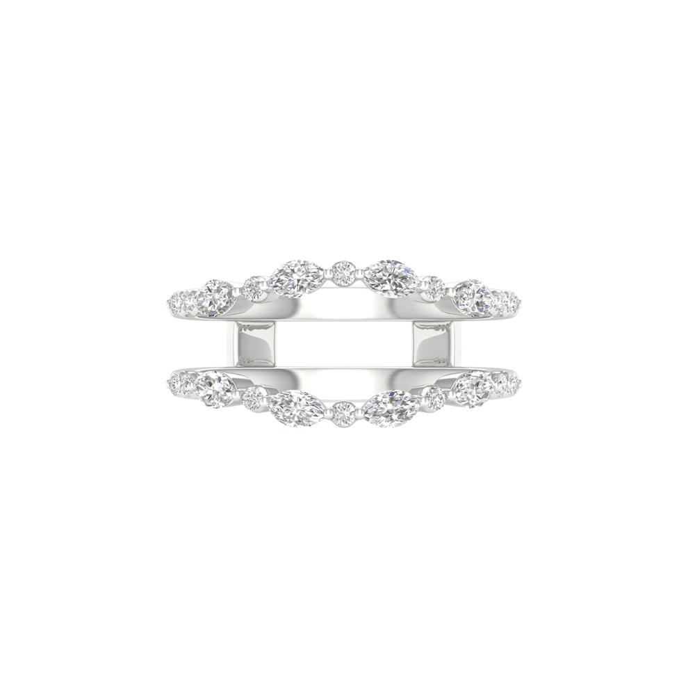 Round and Marquise Contour Ring Insert in 14K White Gold (1/2 ct. tw.) – Image 1 of 4
