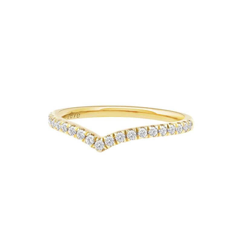 Birdie Lab Grown Diamond Chevron Band in 14K Yellow Gold &#40;1/4 ct. tw.&#41; – Image 5 of 5
