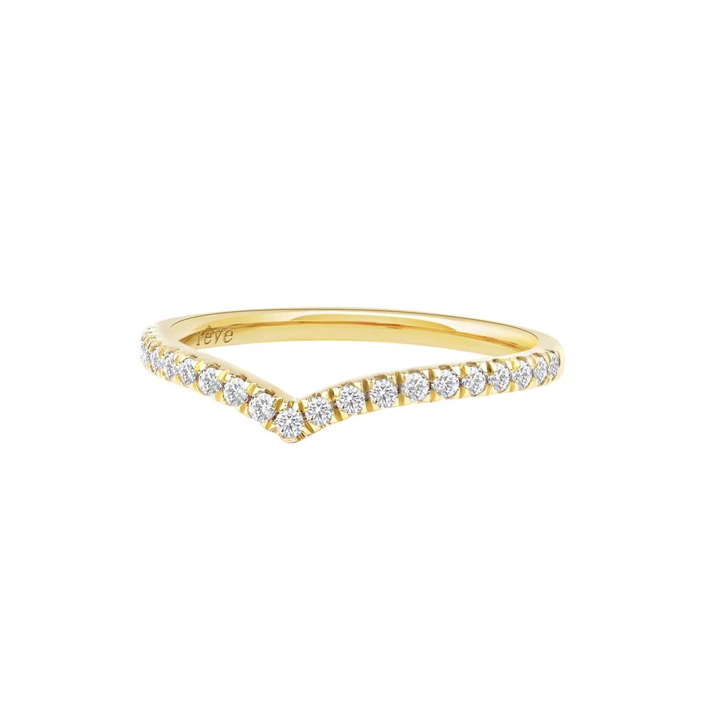 Birdie Lab Grown Diamond Chevron Band in 14K Yellow Gold (1/4 ct. tw.) – Image 5 of 5