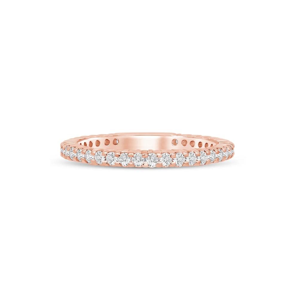 Round-Cut Sizeable Diamond Eternity Band in 14k Rose Gold (1/2 ct. tw.) – Image 1 of 3