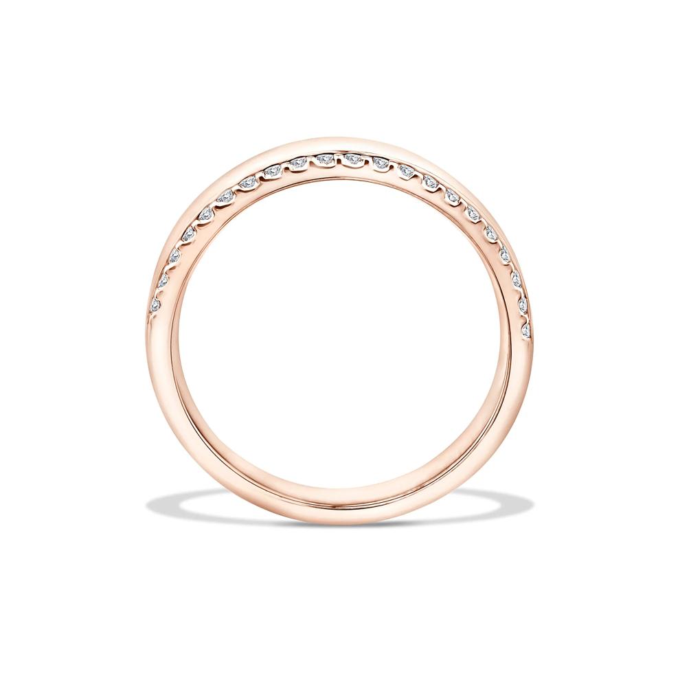 Lab Grown Diamond Double Row Bold Anniversary Band in 10K Rose Gold (3/8 ct. tw.) – Image 2 of 4