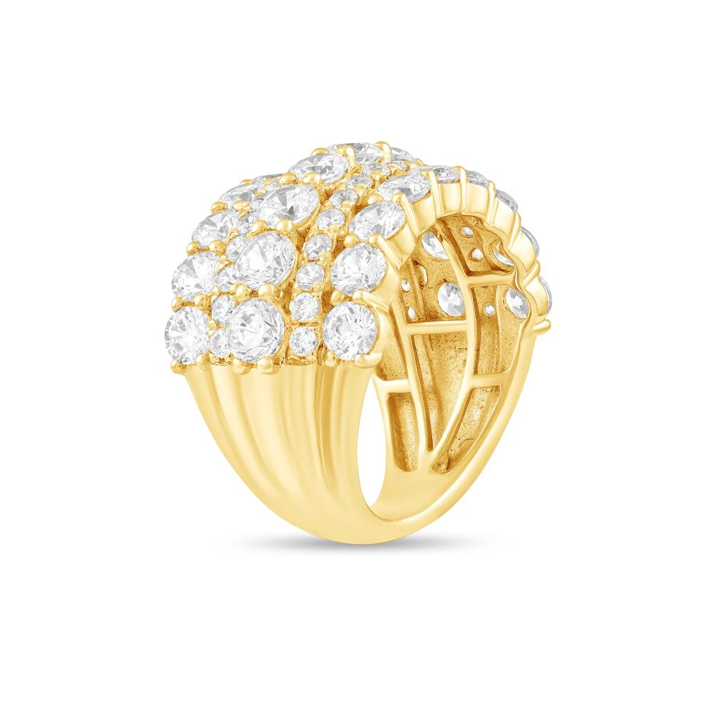 Diamond Multi-Row Band in 10K Yellow Gold (5 ct. tw.) – Image 3 of 4
