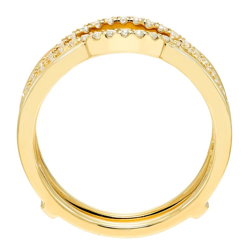 Diamond Contoured Ring Insert in 10K Yellow Gold (1/4 ct. tw.) – Image 2 of 3