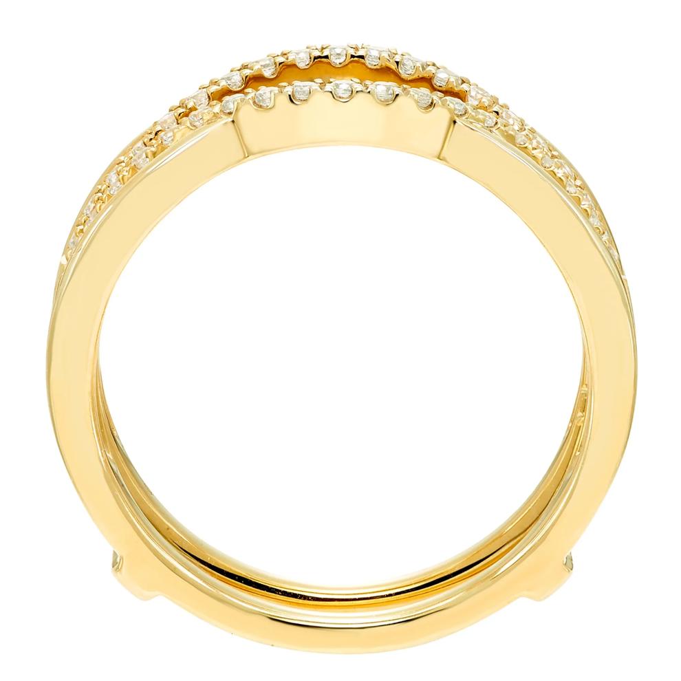 Diamond Contoured Ring Insert in 10K Yellow Gold (1/4 ct. tw.) – Image 2 of 3