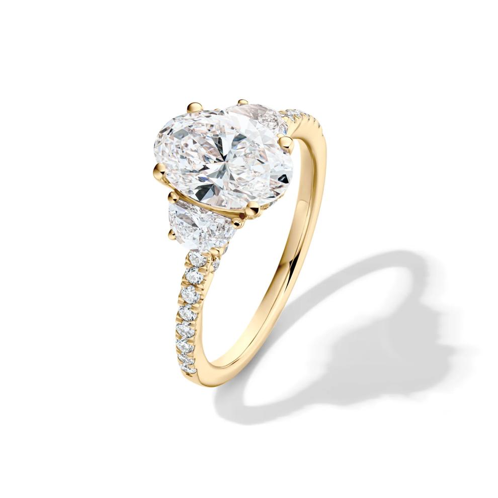 Luna Lab Grown Diamond Engagement Ring in 18K Yellow Gold (2 3/4 ct. tw.) – Image 4 of 4
