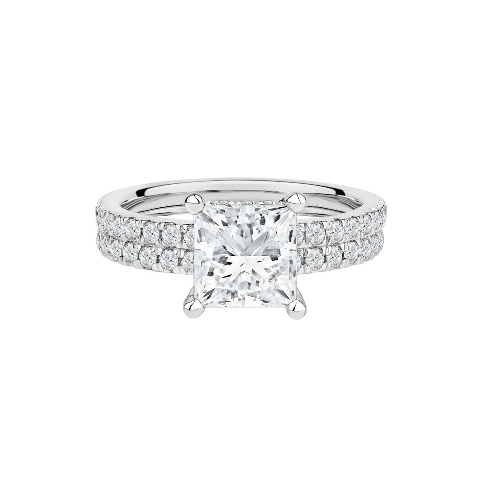 Charlotte Lab Grown Diamond Engagement Set in 14K White Gold (2 3/4 ct. tw.) – Image 1 of 5
