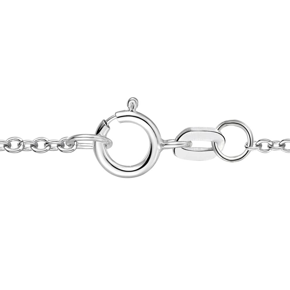 Lab-Created Blue Sapphire &amp; Lab-Created White Sapphire Cross Pendant in Sterling Silver – Image 3 of 3