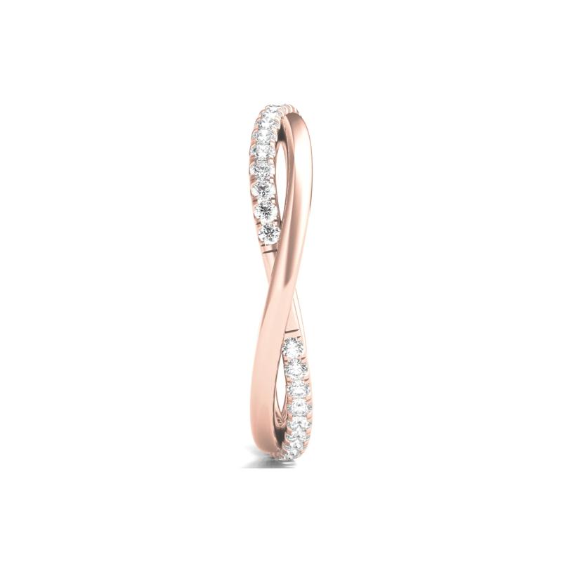 Lab Grown Diamond Infinity Twist True Eternity Band in 14K Rose Gold &#40;1/3 ct. tw.&#41; – Image 3 of 3
