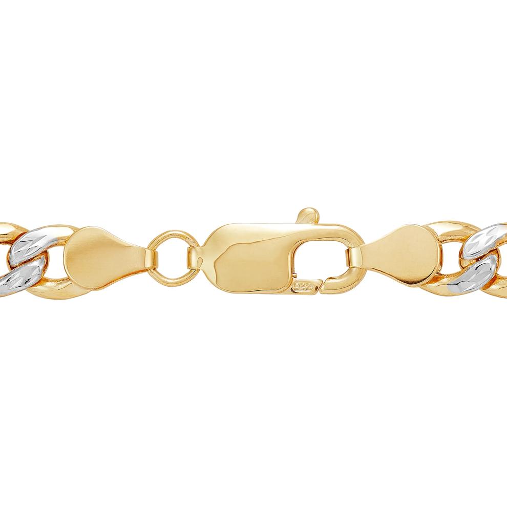 Men&rsquo;s Pave Diamond-Cut Miami Cuban Chain in 14K Yellow Gold, 6.75MM, 22&rdquo; – Image 3 of 3