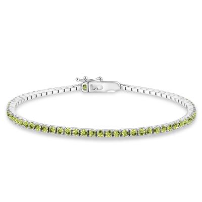Peridot Stack Bracelet in Sterling Silver, 7"