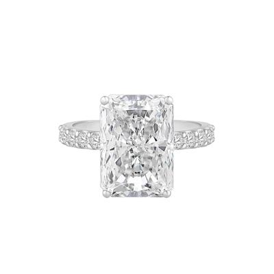 Lab Grown Diamond Radiant Brilliant-Cut Engagement Ring in 14K White Gold (7 3/4 ct. tw.)