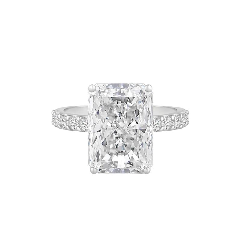 Lab Grown Diamond Radiant Brilliant-Cut Engagement Ring in 14K White Gold &#40;7 3/4 ct. tw.&#41; – Image 1 of 4