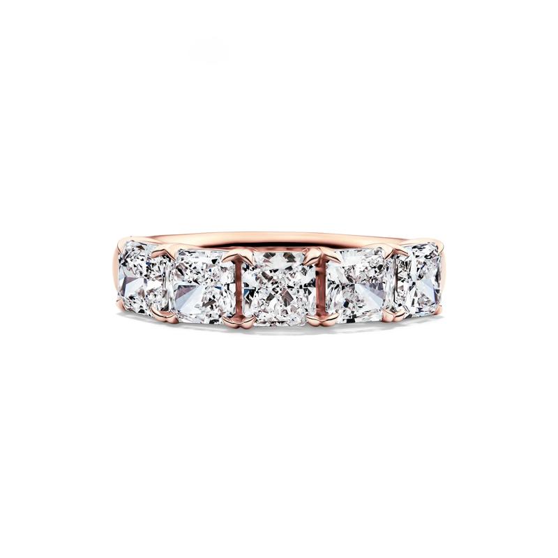 Lab Grown Diamond Five-Stone Anniversary Band in 14K Rose Gold (3 ct. tw.) – Image 1 of 4