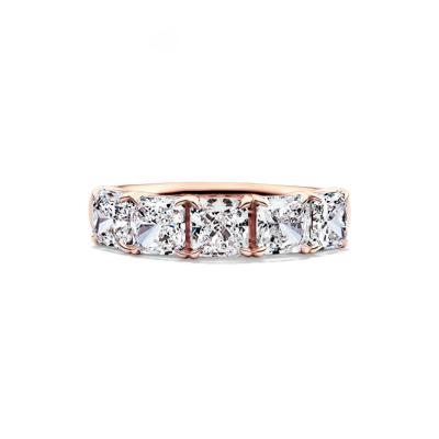 Lab Grown Diamond Five-Stone Square Anniversary Band in 14K Rose Gold (3 ct. tw.)