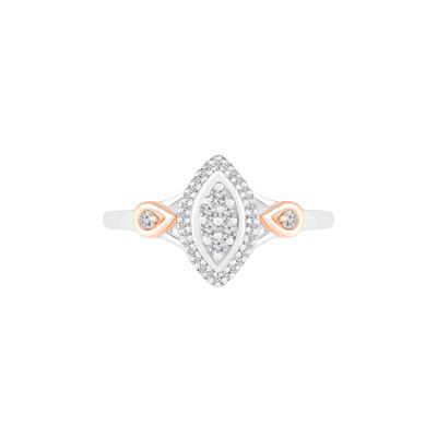 Marquise Diamond Cluster Promise Ring in Sterling Silver (1/7 ct. tw.)