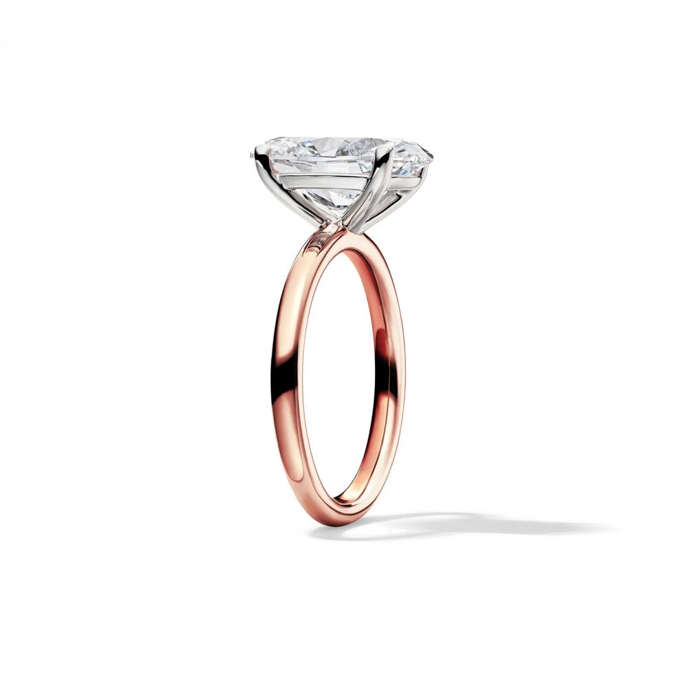 Lab Grown Diamond Oval Solitaire Engagement Ring in 14K Rose Gold (4 ct.) – Image 3 of 4
