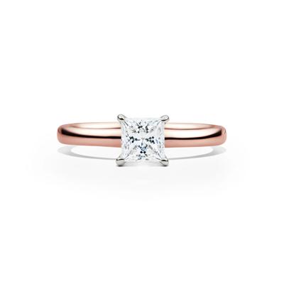 Diamond Princess-Cut Solitaire Engagement Ring in 14K Rose Gold (3/4 ct.)