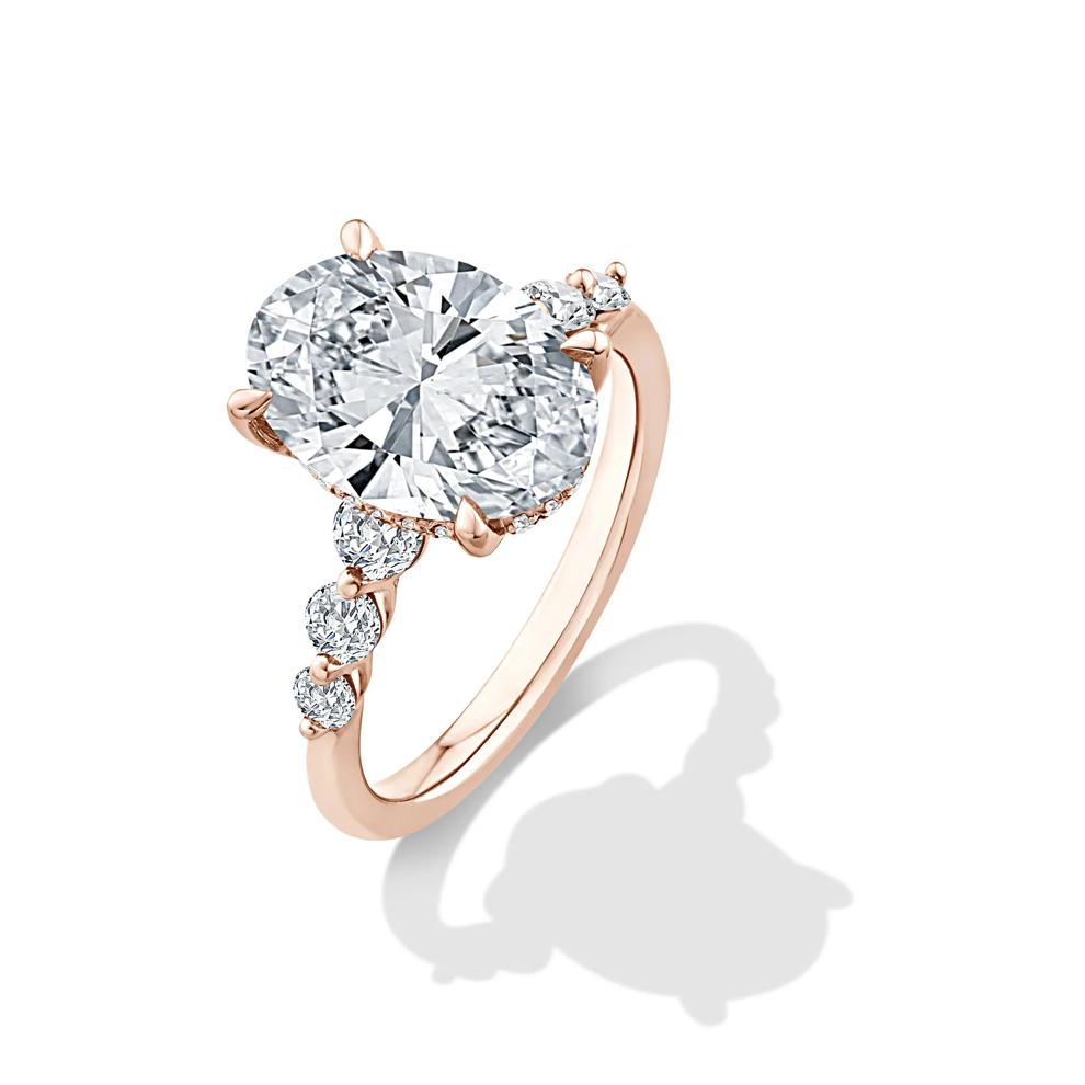 Lab Grown Diamond Oval Engagement Ring in 14K Rose Gold (4 5/8 ct. tw.) – Image 4 of 4