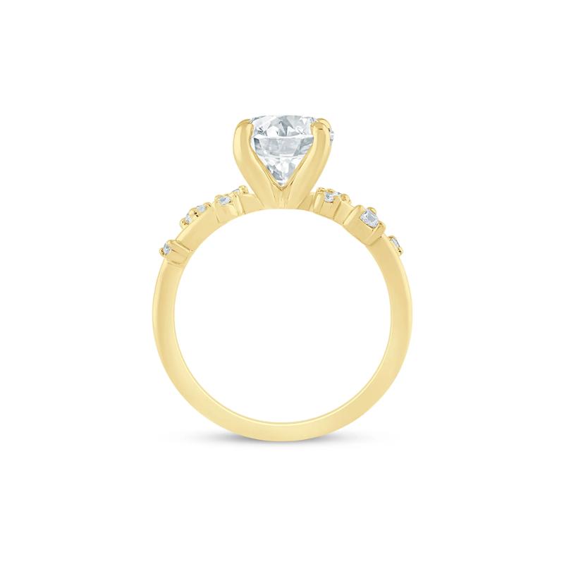 Lab Grown Diamond Oval Engagement Ring in 14K Yellow Gold &#40;3 ct. tw.&#41; – Image 2 of 3