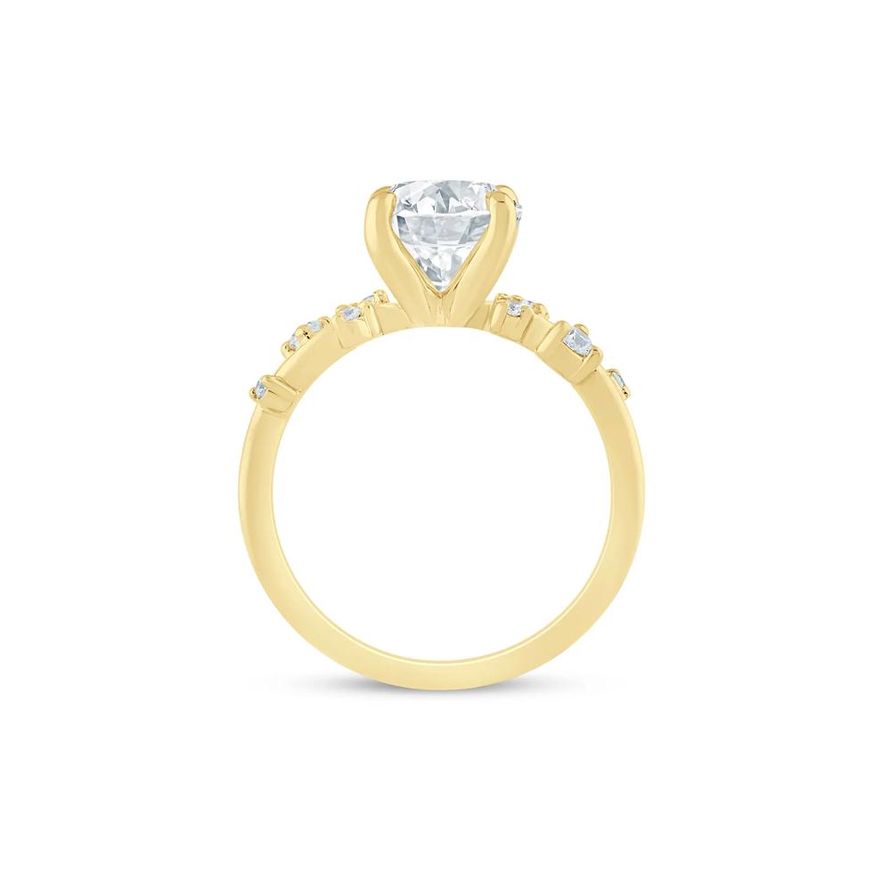 Lab Grown Diamond Oval Engagement Ring in 14K Yellow Gold (3 ct. tw.) – Image 2 of 3