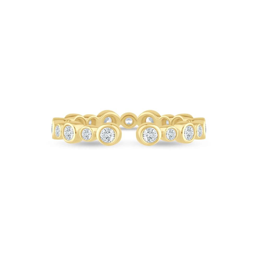 Lab Grown Diamond Bezel Open Band in 14K Yellow Gold (1/2 ct. tw.) – Image 1 of 3