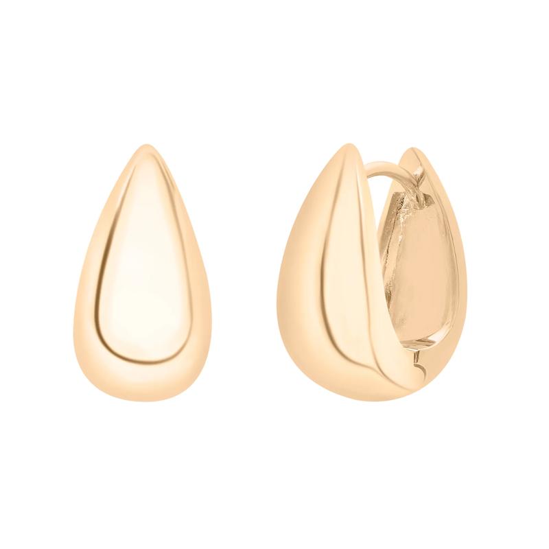 Medium Electroform Dome Hoops in Vermeil – Image 1 of 3