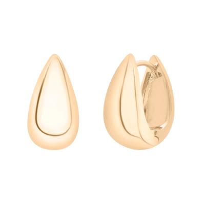 Medium Electroform Dome Hoops in Vermeil