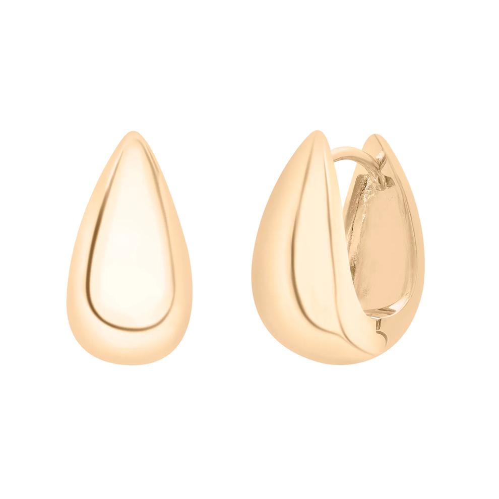 Medium Electroform Dome Hoops in Vermeil – Image 1 of 3