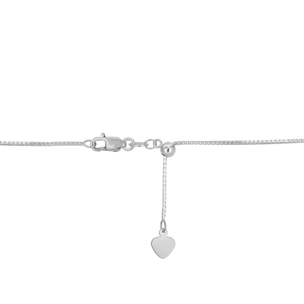 Adjustable Box Chain in 10K White Gold, 22" – Image 2 of 2