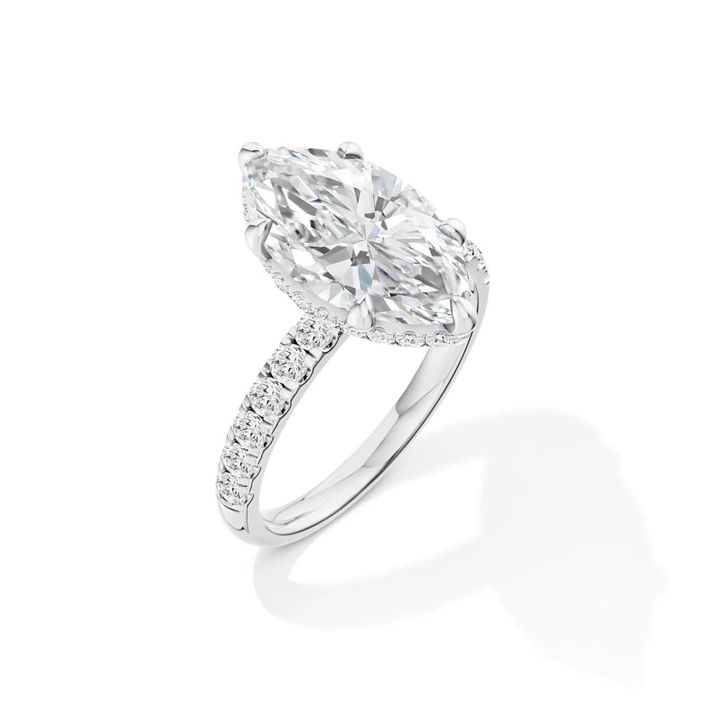 Lab Grown Diamond Marquise Center Bridal Set in 14K White Gold (5 ct. tw.) – Image 5 of 6