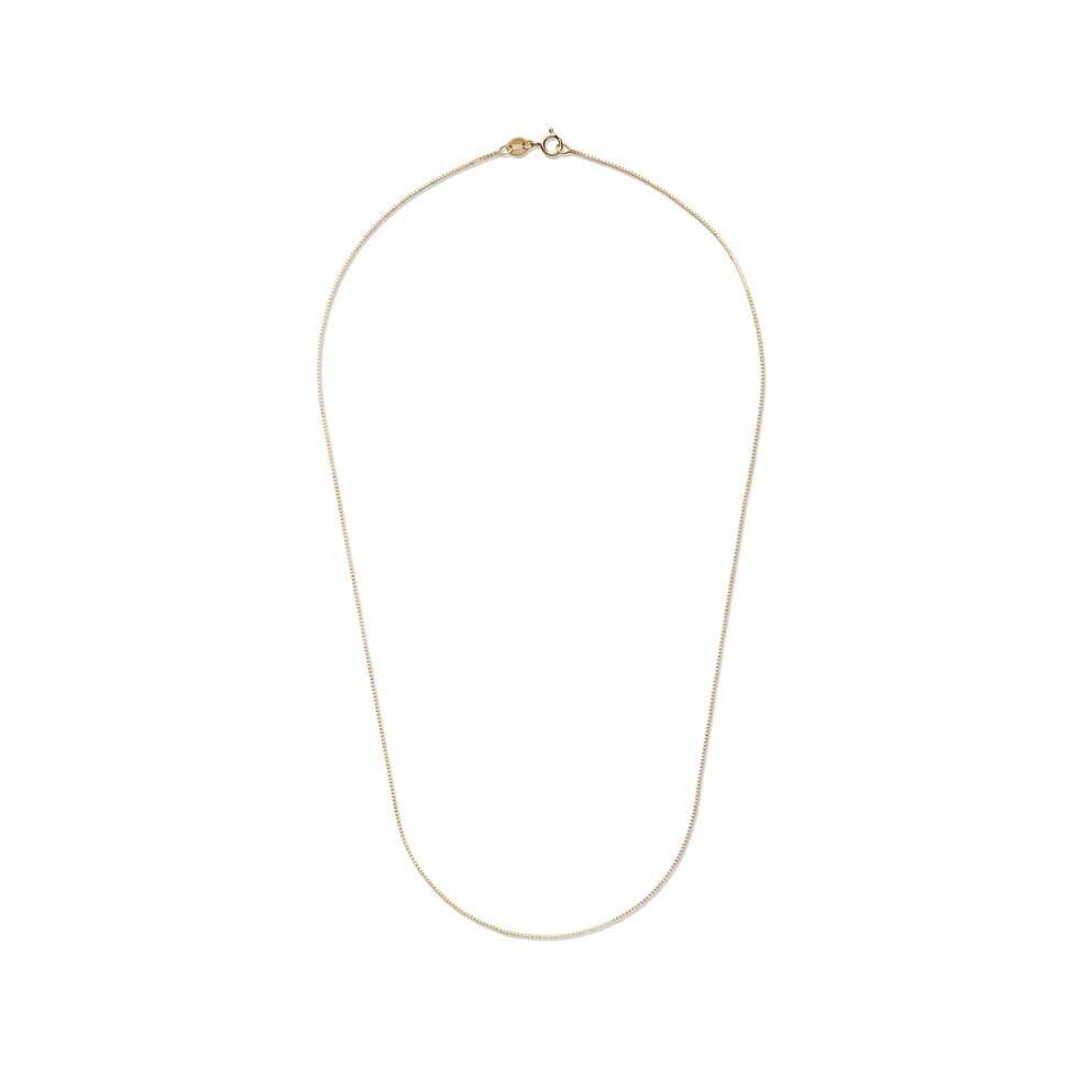 Box Chain Necklace in 10K Yellow Gold, 0.70mm, 16" – Image 2 of 5