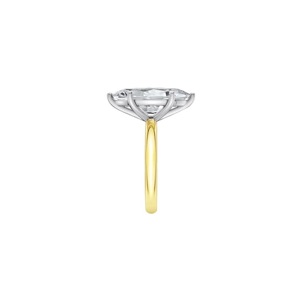 Lab Grown Diamond Marquise Solitaire Engagement Ring in 14K Yellow &amp; White Gold (5 ct.) – Image 3 of 4