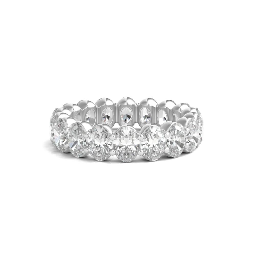 Lab Grown Oval Diamond Eternity Band in Platinum (6 ct. tw.) – Image 1 of 3