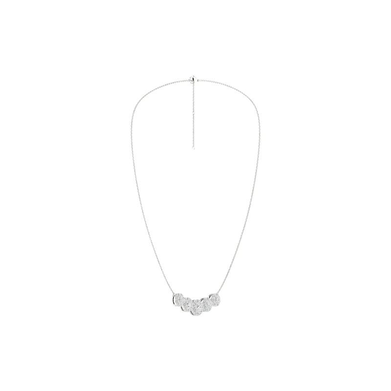 Lab Grown Diamond Five-Halo Necklace in 14K White Gold &#40;2 ct. tw.&#41; – Image 2 of 4