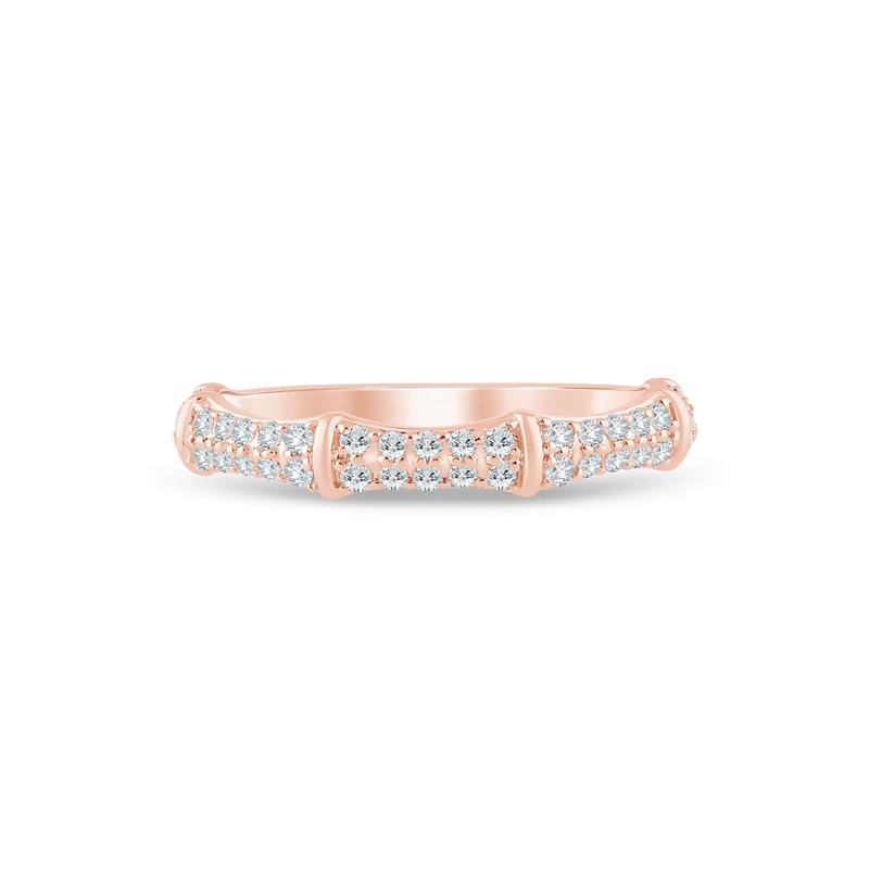 Lab Grown Diamond Round Anniversary Band in 14K Rose Gold &#40;1/3 ct. tw.&#41; – Image 1 of 3