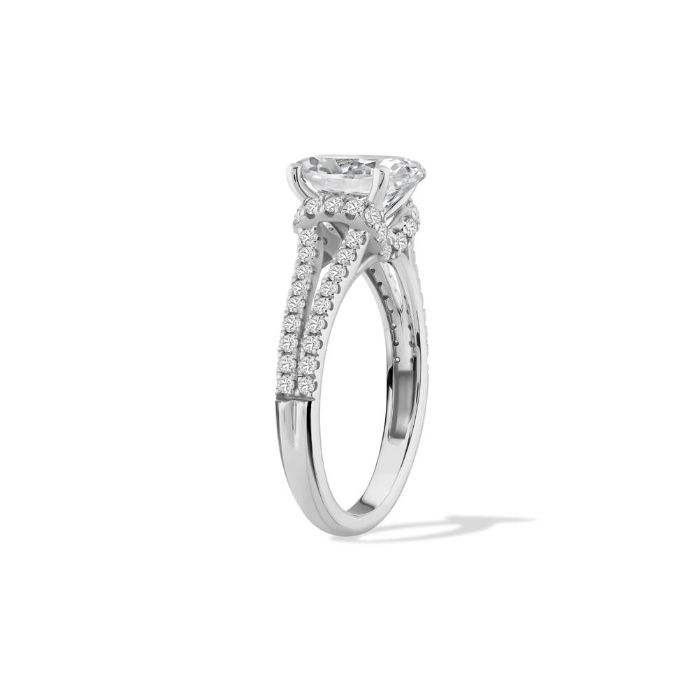 Lab Grown Diamond Oval Engagement Ring in 14K White Gold (2 1/2 ct. tw.) – Image 3 of 4