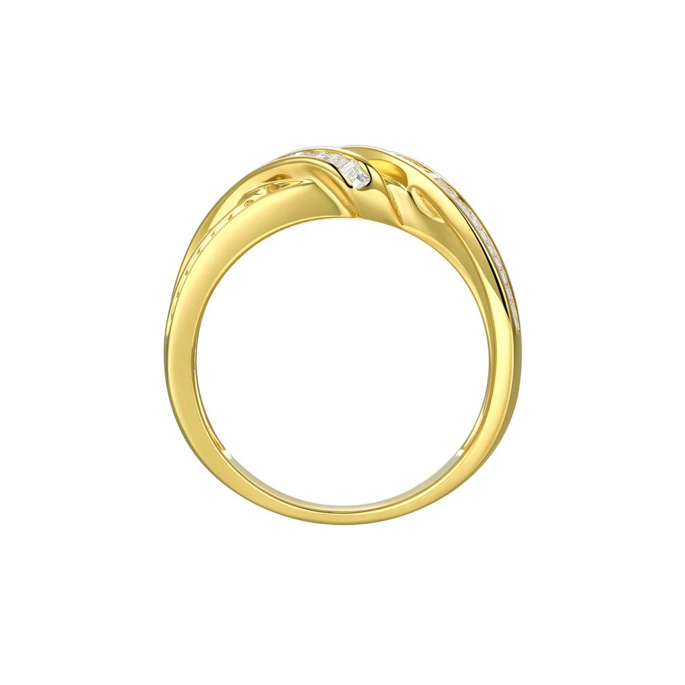 Baguette &amp; Round Diamond Ring in 10K Yellow Gold (1/3 ct. tw.) – Image 2 of 3