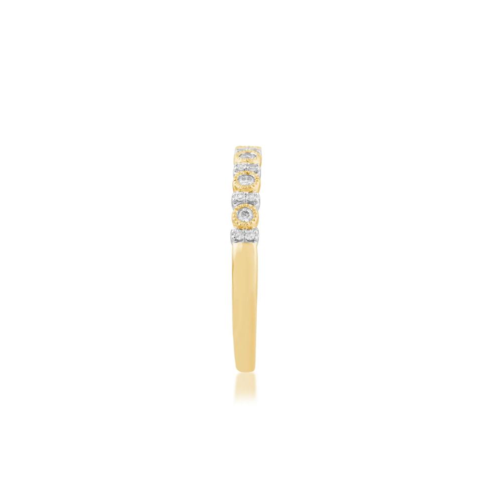 Diamond Stack Band in 10K Yellow Gold (1/7 ct. tw.) – Image 3 of 3