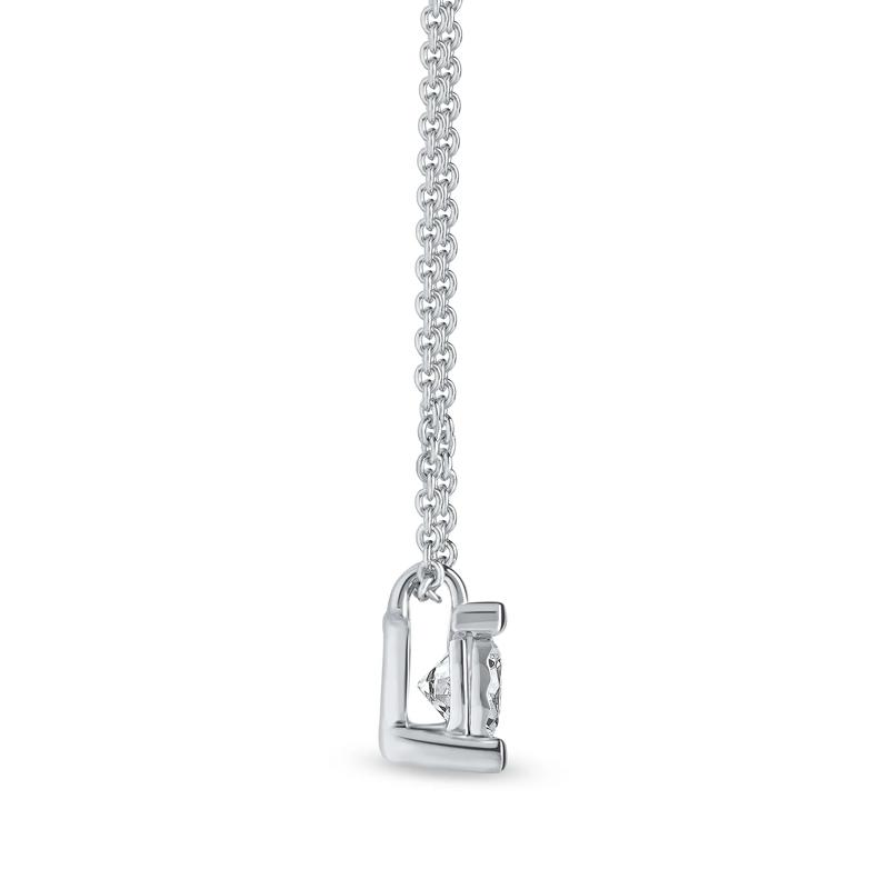 Lab Grown Diamond Illusion Solitaire Pendant in 10K White Gold &#40;1/3 ct. tw.&#41; – Image 2 of 4