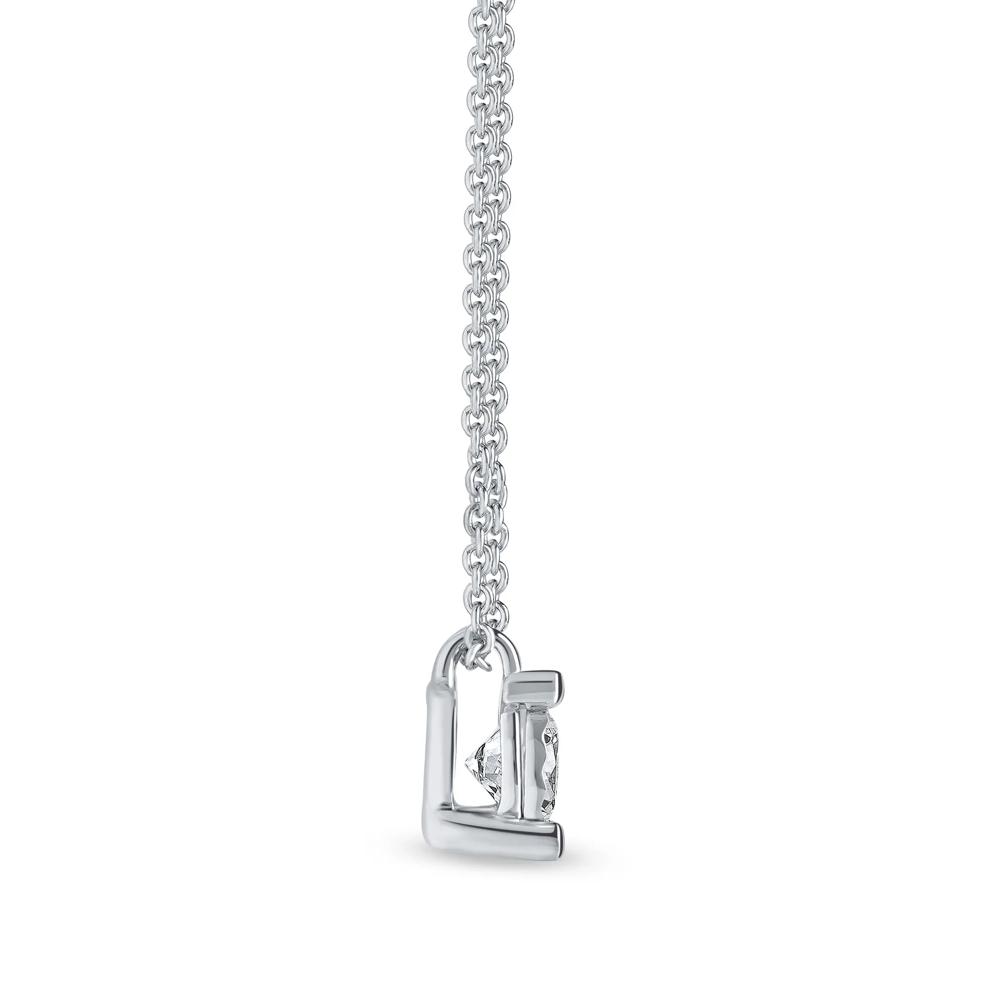 Lab Grown Diamond Illusion Solitaire Pendant in 10K White Gold (1/3 ct. tw.) – Image 2 of 4