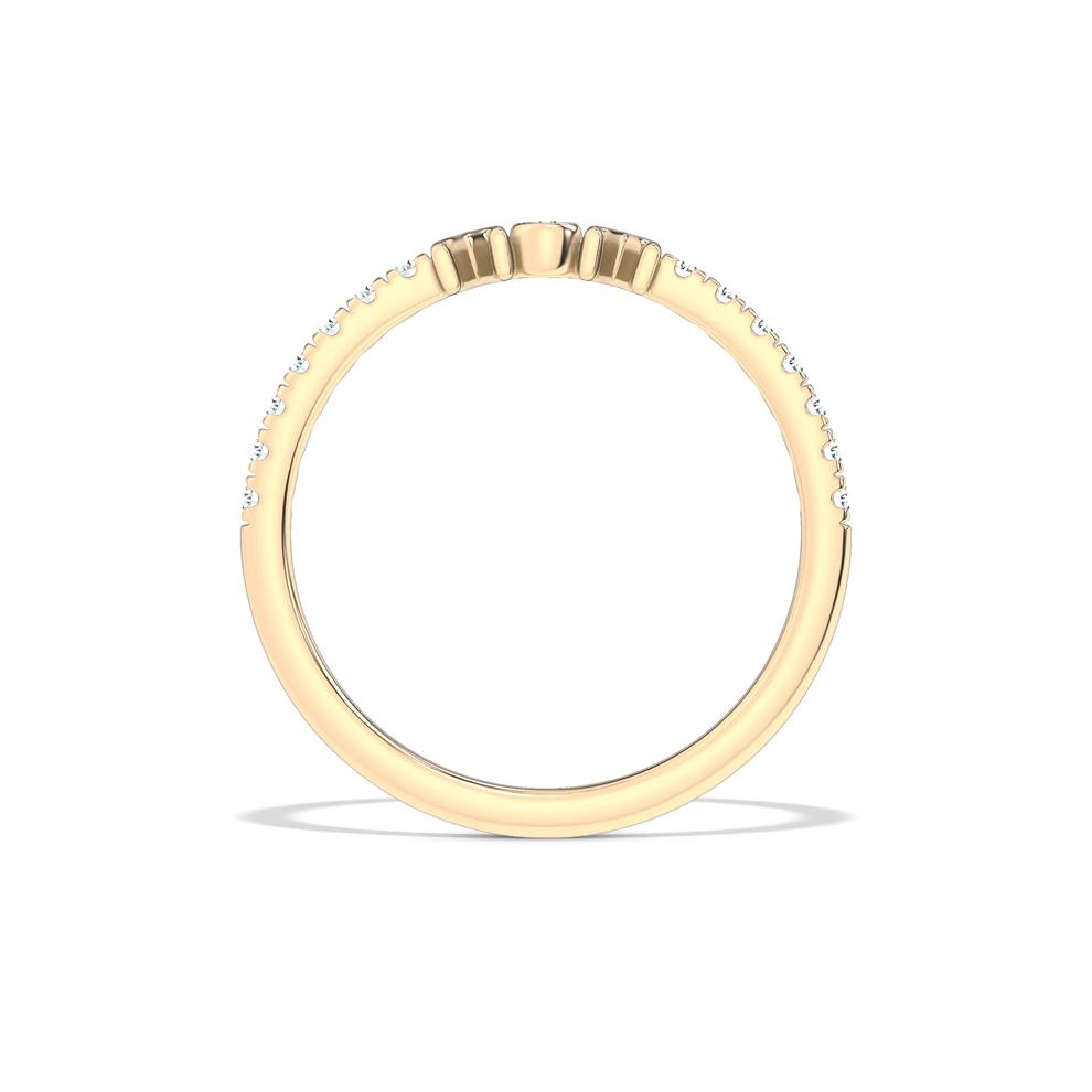 Diamond "Mom" Stack Band in 10K Yellow Gold (1/7 ct. tw.) – Image 2 of 4