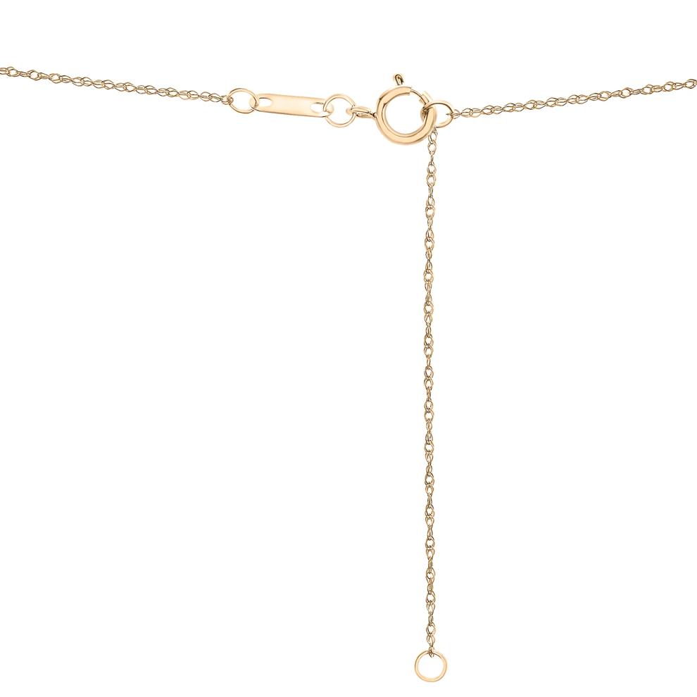 Diamond Clover Pendant in 10K Yellow Gold (1/7 ct. tw.) – Image 4 of 4