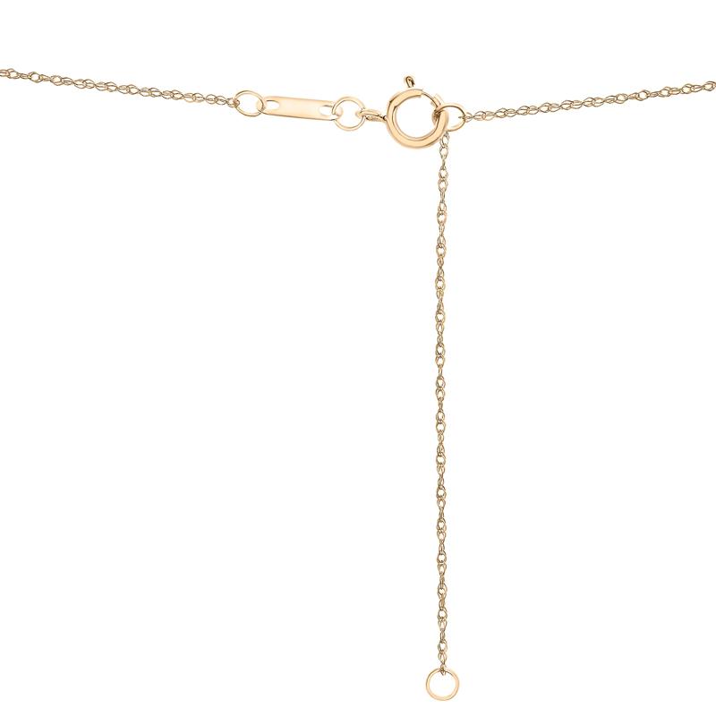 Diamond Quatrefoil Pendant in 10K Yellow Gold &#40;1/7 ct. tw.&#41; – Image 4 of 4